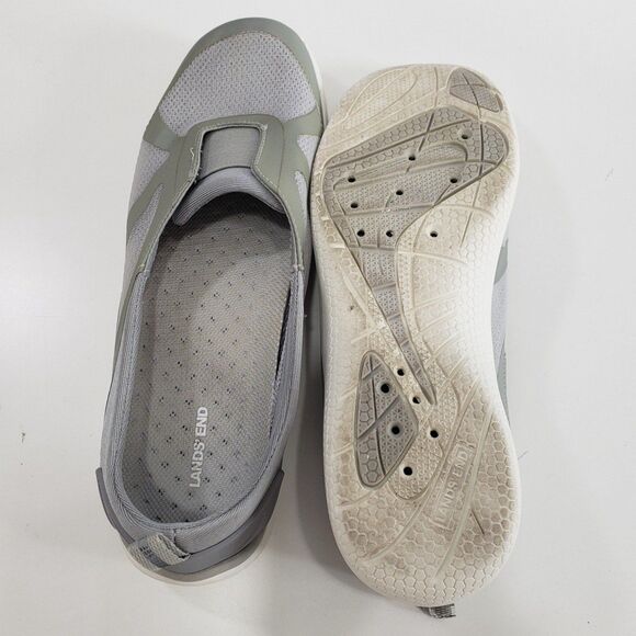 Lands End Woman's Grey Slip-ons / Flats, Size 7.5 - Picture 3 of 7